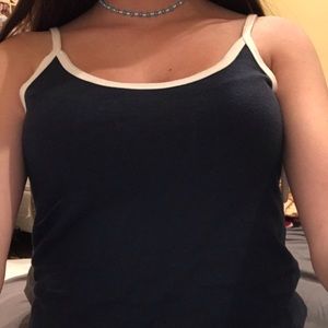 navy blue brandy melville tank top